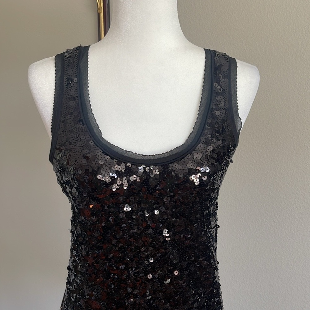 Ann Taylor Loft Black Sequin Women's Top Size S - Picture 3 of 7